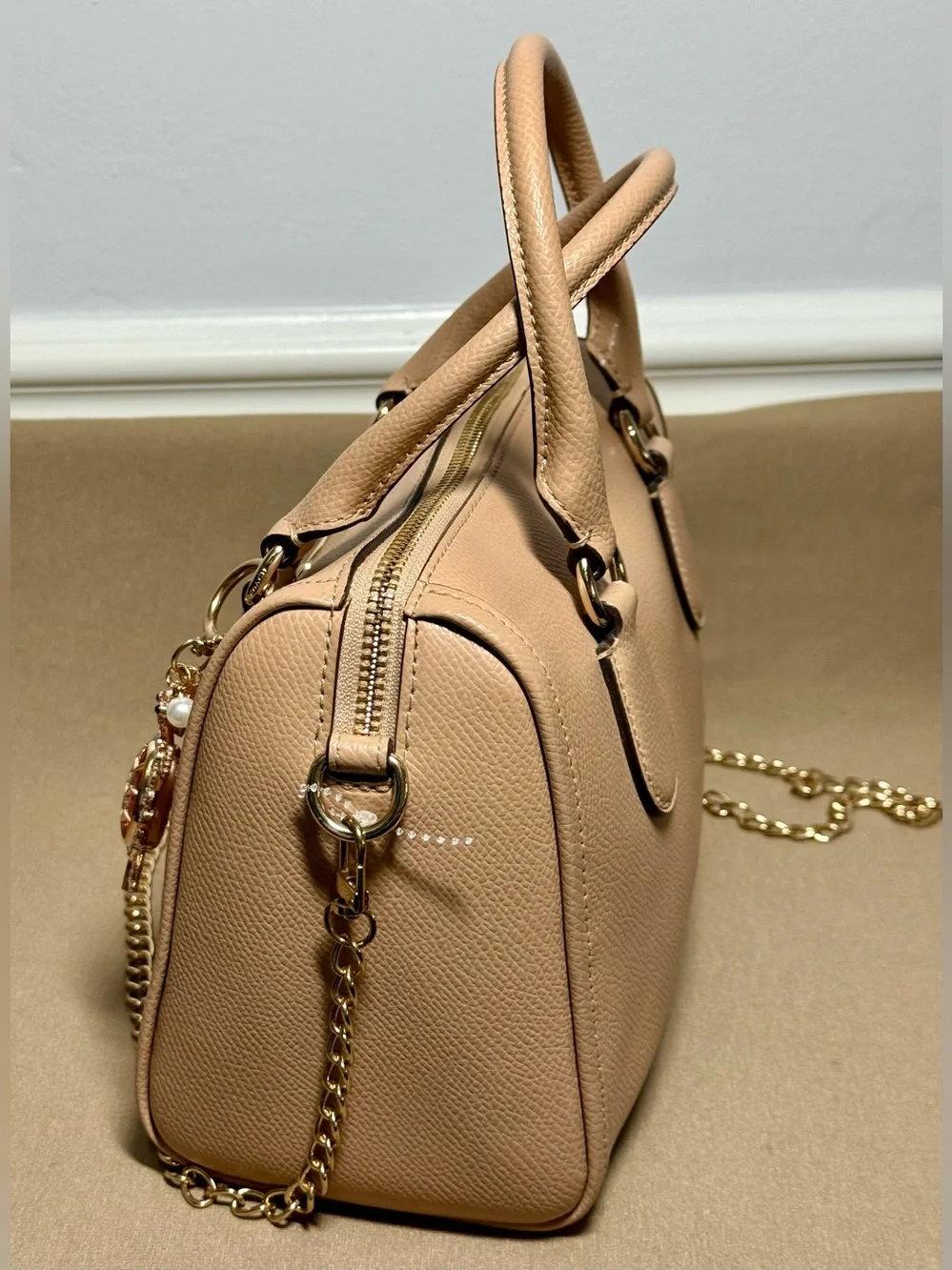✨ Coach Mini Bennett Satchel | Crossgrain Leather | Tan/Beige ✨